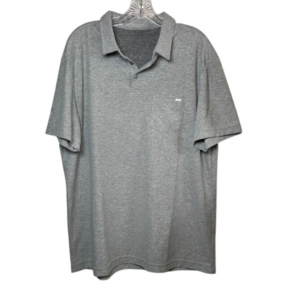 Vuori Ace Polo Gray Men's Shirt -Missing Size Tag Approx. XL See Measurements